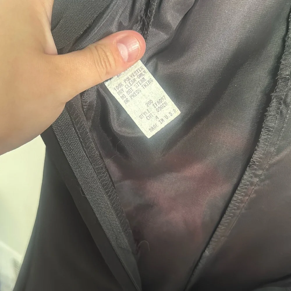 STARINA VINTAGE | Small Floral Black Dress Belted - Picture 8 of 9